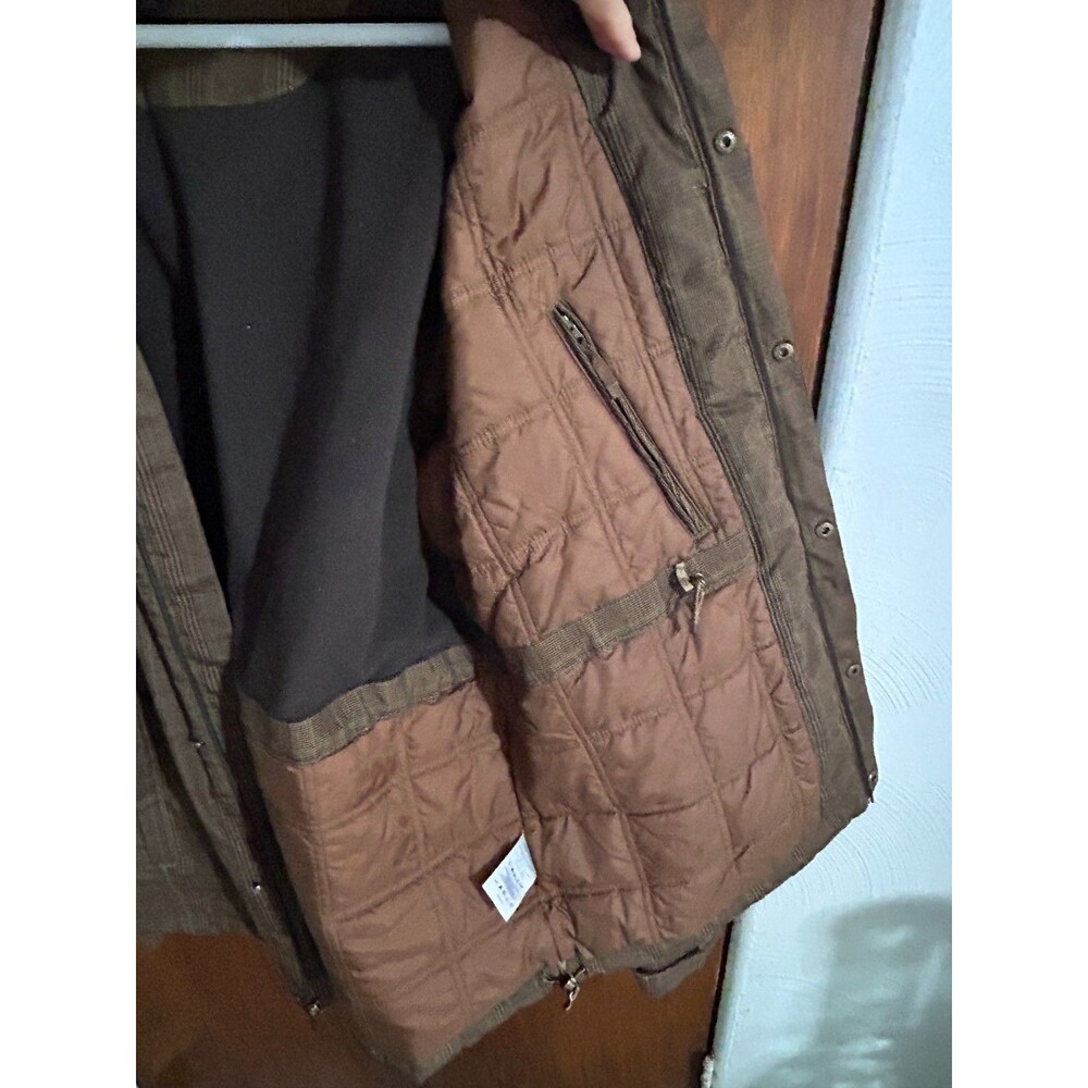Lands' End Men's sz LT Brown Plaid Parka Jacket Coat - Picture 5 of 7